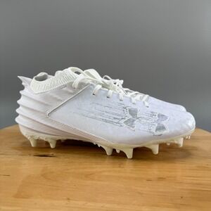 Under Armour Blur Smoke 2.0 MC Suede Mens Size 8 Football‎ Cleats White NEW